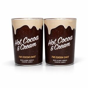 Bath & Body Works Hot Cocoa & Cream Cocoa Café 2-Pack Discontinued Candles